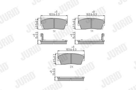 Гальмівні колодки Jurid 572166J
