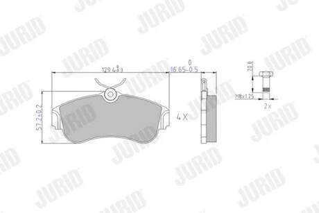 Гальмівні колодки Jurid 572310J