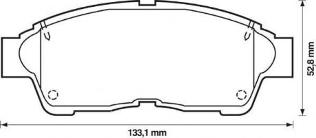 Тормозне колодки передние Toyota Camry, Carina, Corolla, Picnic, RAV4 Jurid 572333J (фото 1)