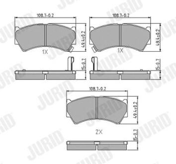 Гальмівні колодки Jurid 572433J