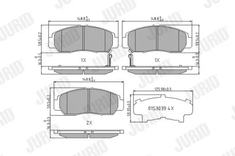 Колодки гальмівні Honda Stream Jurid 572449J