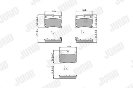 Гальмівні колодки Jurid 572519J