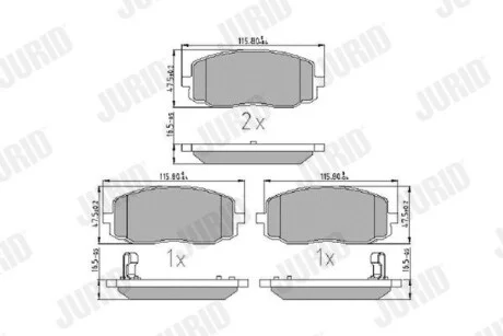 Колодки гальмівні KIA Picanto Jurid 572526J