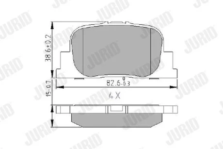 Колодки гальмівні TOYOTA Camry Jurid 572559J