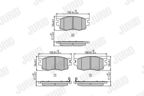 Колодки гальмівні Hyundai Accent/Kia Rio II Jurid 572593J