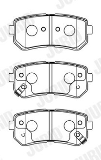 Гальмівні колодки задні Hyuidai i20, i30, ix20, ix35, Tucson / Kia Sportage II, III Jurid 572604J (фото 1)