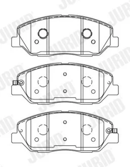 Гальмівні колодки передні Hyundai Genesis, Santa Fe/ Kia Sorento/ SsangYong Korando Actyon Jurid 572607J