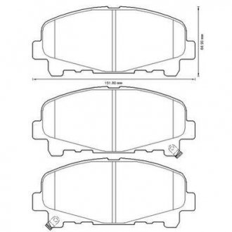 Гальмівні колодки передні Honda Accord VIII, IX / Acura TLX Jurid 572635J (фото 1)