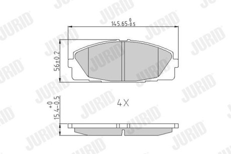 Гальмівні колодки Jurid 572650J