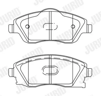 Тормозне колодки передние OPEL COMBO/CORSA/MERIVA/TIGRA Jurid 573011J