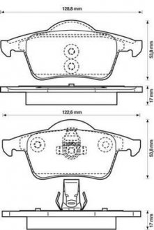 Тормозные колодки задние VOLVO C70/S60/S70/S80/XC70 Jurid 573021J (фото 1)