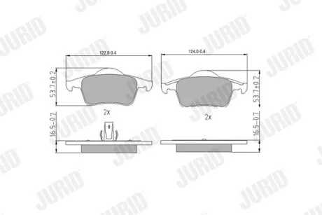 Гальмівні колодки задні VOLVO C70/S60/S70/S80/XC70 Jurid 573021J