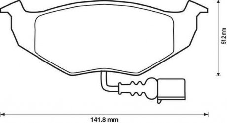 Колодки гальмівні SKODA Fabia, VOLKSWAGEN Polo (III) Jurid 573111J