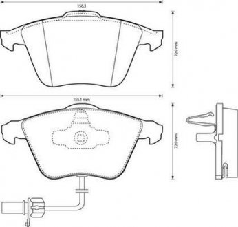 Тормозне колодки передние Audi A6 Jurid 573145J (фото 1)