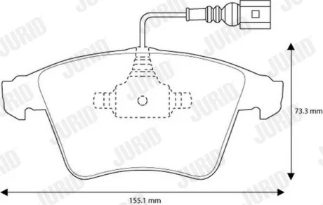 Колодки гальмівні VOLKSWAGEN Transporter Jurid 573160J