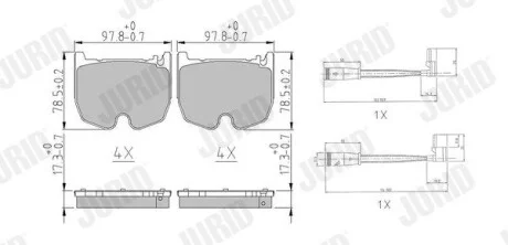 Тормозне колодки передние Mercedes CLS / E / S /SL / SLR Jurid 573180J