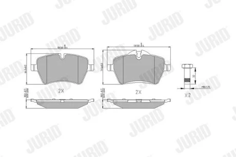 Гальмівні колодки передні MINI Cooper S / Countryman / Paceman Jurid 573234J