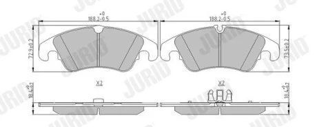 Гальмівні колодки Audi A4 / A5 / A6 / Q5 Jurid 573247J