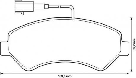 Тормозне колодки передние Citroen Jumper / Fiat Ducato / Peugeot Boxer Jurid 573261J (фото 1)
