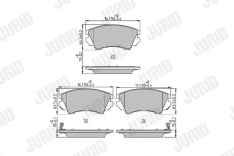 Гальмівні колодки передні Opel Astra / Insignia / CHEVROLET MALIBU /Camaro Jurid 573270J