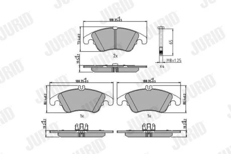 Тормозные колодки Mercedes C / Cls / E / SLK Jurid 573291J