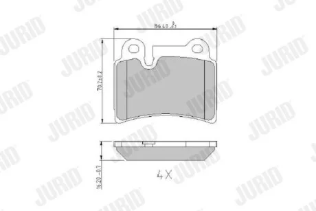 Колодки гальмівні VW Touareg Jurid 573297J