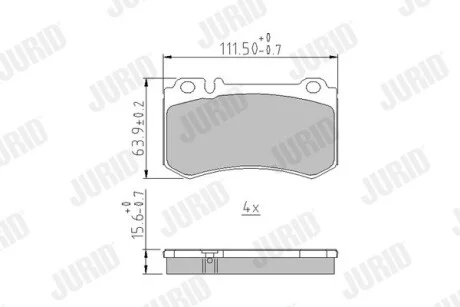 Колодки гальмівні Mercedes E Class AMG, S Class Jurid 573302J