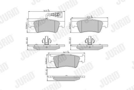 Колодки гальмівні VOLKSWAGEN Transporter Jurid 573303J