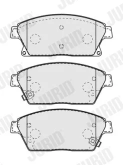 Гальмівні колодки передні Opel Astra /Mokka / CHEVROLET VOLT / Cruze Jurid 573325J