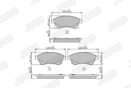 Тормозне колодки передние Opel Astra / CHEVROLET CRUZE / Aveo Jurid 573332J