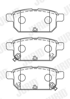 Гальмівні колодки задні Suzuki Baleno, Swift IV, V, SX4, Vitara Jurid 573384J (фото 1)