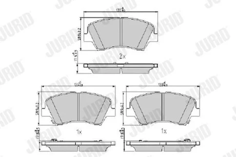 Гальмівні колодки KIA CEED / HYUNDAI i30 Jurid 573406J