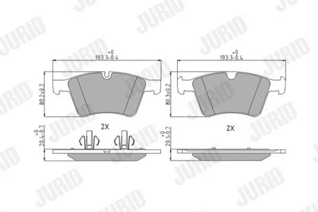 Тормозные колодки Mercedes M / GL / R Jurid 573424J