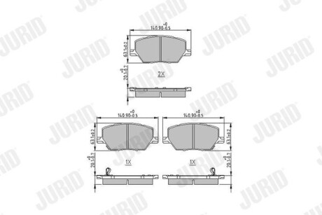 Гальмівні колодки Jurid 573610J