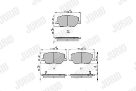Гальмівні колодки Jurid 573610J