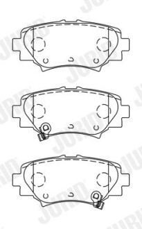 Гальмівні колодки задні Mazda 3 Jurid 573614J (фото 1)