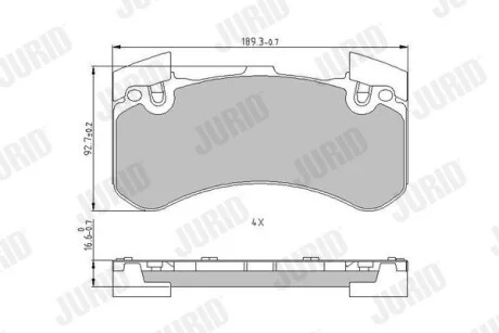 Колодки гальмівні AUDI A6 / A7 / S6 / S7 2010-> Jurid 573649J