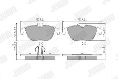 Колодки гальмівні MERCEDES C-class Jurid 573735J