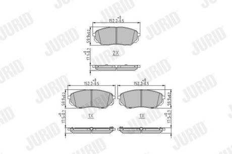 Гальмівні колодки Jurid 573782J