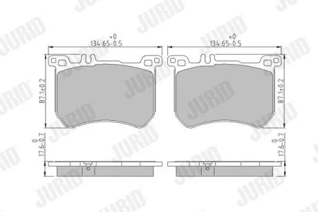 Тормозные колодки Mercedes S W222 Jurid 573797J