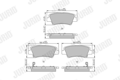 Гальмівні колодки Jurid 573816J