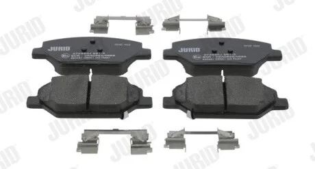 Колодки гальмівні Ford KA 1,3 TDCI (10/2008 ->); Fiat 500 1.2; 1.3 D Multijet (10/2007 ->) Jurid 573839J