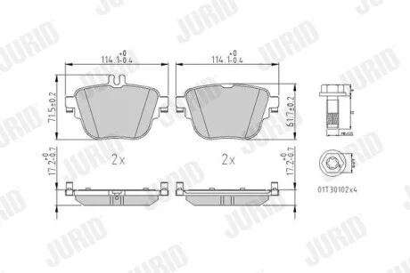 Колодки гальмівні Mercedes E-Class (W213) (42552) Jurid 573845J