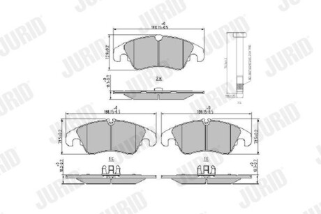 Гальмівні колодки Jurid 573944J