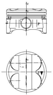 Поршень двигуна BMW 84,50 N42 N45 N46 KOLBENSCHMIDT 40086620 (фото 1)