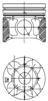 Поршень комплект CITROEN / PEUGEOT / FORD Berlingo, C2, C3, C4, Jumpy, Xsara, Focus, C-Max, Partner, 207,308,407 KOLBENSCHMIDT 40179600