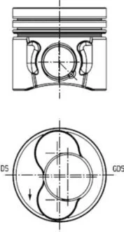 Поршень комплект VW / SKODA / SEAT Golf, Caddy, Jetta, Touran, Passat 1,9TDI 1-2 цил. 04- KOLBENSCHMIDT 40421600