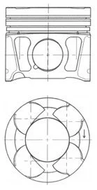 Поршень, комплект FIAT 83,40 08- KOLBENSCHMIDT 41070620