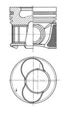 Поршень двигуна VAG 1-2 циліндри KOLBENSCHMIDT 41159610 (фото 1)