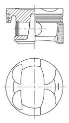 Поршень, комплект PEUGEOT 07- KOLBENSCHMIDT 41705600